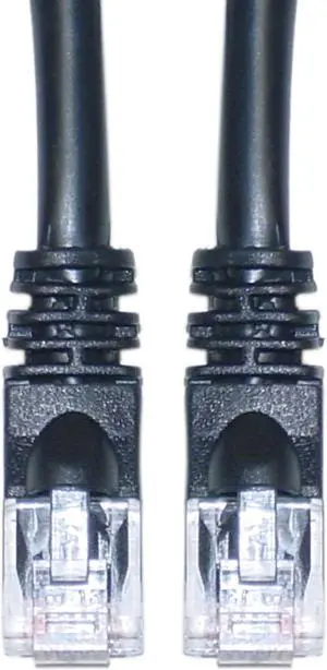 CableWholesale 10X8-02214 Cat6 Black Ethernet Patch Cable  Snagless Molded Boot  14 foot