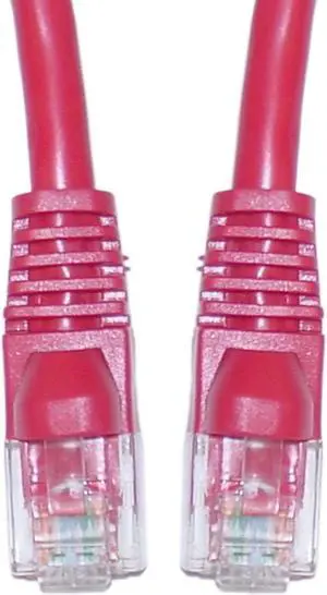 Cable Wholesale Cat 5E Red Ethernet Crossover Cable, Snagless / Molded Boot, 1 Foot