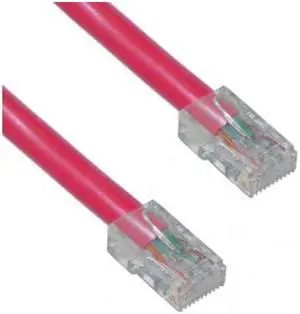 Cable Wholesale Cat 5e Red Ethernet Patch Cable, Bootless, 3 foot