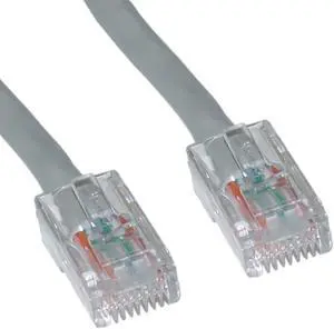 CableWholesale 10X8-12107 Cat6 Gray Ethernet Patch Cable  Bootless  7 foot