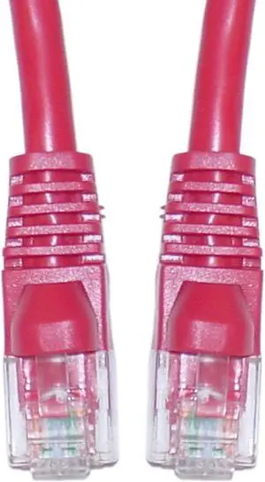 Cable Wholesale Cat5e Ethernet Crossover Cable  Snag-less/Molded Boot 10 foot - Red