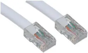 Cable Wholesale Cat 5e Ethernet Patch Cable Bootless 3 foot - White