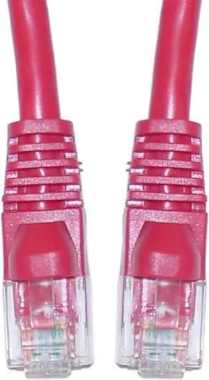 Cable Wholesale Cat 5E Red Ethernet Crossover Cable, Snagless / Molded Boot, 25 Foot