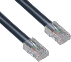 Cable Wholesale Cat 6 Black Ethernet Patch Cable, Bootless, 25 Foot