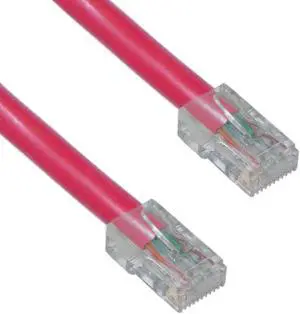 Cat 6 Red Ethernet Patch Cable, Bootless, 25 foot