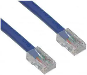 Cat 5e Ethernet Patch Cable Bootless, 7 foot - Blue