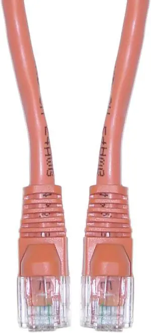Cable Wholesale Cat 5E Orange Ethernet Crossover Cable, Snagless / Molded Boot, 10 Foot