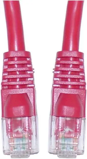 Cable Wholesale Cat 5E Red Ethernet Crossover Cable, Snagless / Molded Boot, 14 Foot