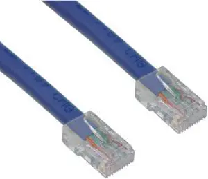 Cat5e Ethernet Patch Cable, Bootless, 6 inch - Blue