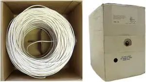 Shielded Plenum Security Cable, White, 22 / 2 (22 AWG 2 Conductor), Stranded, CMP, Pullbox, 1000 foot Shielded Plenum Security Cable, White, 22 / 2 (22 AWG 2 Conductor), Stranded, CMP, Pullbox, 1000 foot