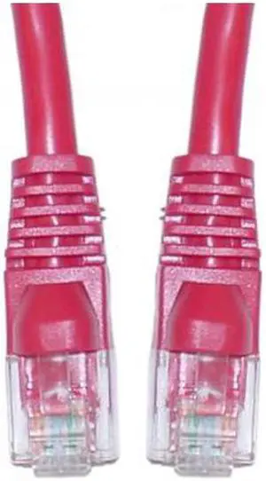 Cat5e Ethernet Patch Cable Snagless/Molded Boot 2 foot - Red