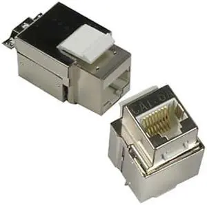 Shielded Cat 6a Keystone Jack, RJ45 Female to 110 Punch Down, STP
