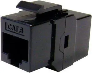 CableWholesale 326-220BK Cat 6 Keystone Inline Coupler  RJ45 Female - Black