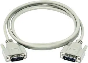Monoprice 6ft DB15 M/M 1:1 Molded Cable Beige
