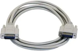 Monoprice 10ft DB15 M/M 1:1 Molded Cable Beige