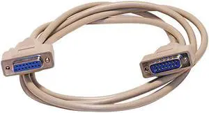 Monoprice 10ft DB15 M/F 1:1 Molded Cable Beige