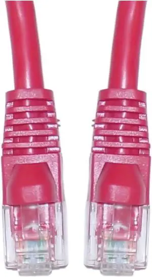 Cable Wholesale Home Office Electronics Cat5e Red Ethernet Patch Cable Snagless/Molded Boot 4 Foot