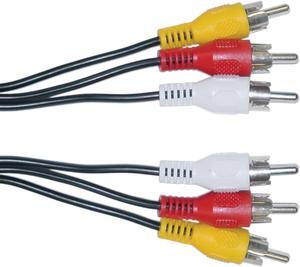 RCA Audio And Video Extension Cable, 3 RCA Male, 12 foot