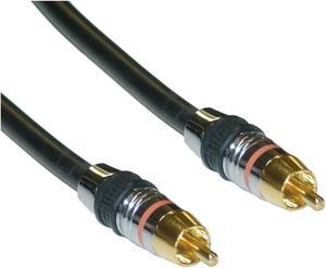 Digital Coaxial RCA Extension Cable, Premium Grade 24K Gold, 75-ohm, 75 foot