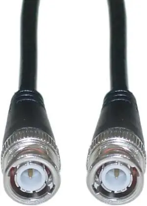 BNC RG58 Coaxial Cable Black BNC Male Copper Stranded Center Conductor 3 foot