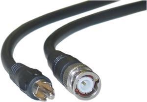 RG59U Coaxial BNC to RCA Video Cable BNC Male to RCA Male 75 Ohm 6 foot - Black