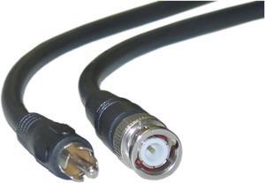 RG59U Coaxial BNC to RCA Video Cable BNC Male to RCA Male 75 Ohm 25 foot - Black