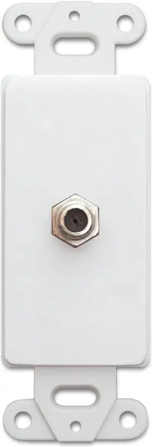 Cable Wholesale Wall Hangings White Decora Wall Plate Insert,F-Pin Female