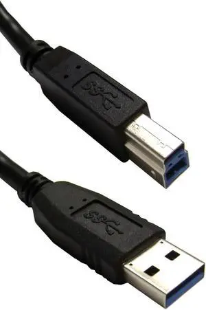 3 Foot Black USB 3.0 Printer Device Cable Type A Male to B Male
