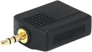 3.5mm Stereo Plug to 2 x 6.35mm (1/4 Inch) Mono Jack Splitter Adaptor - Gold