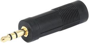 Monoprice 3.5mm Stereo Plug to 6.35mm (1/4 Inch) Mono Jack Adaptor - Gold Plated
