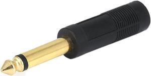 6.35mm (1/4 Inch) Mono Plug to 6.35mm (1/4 Inch) Mono Jack Adaptor - Gold Plated