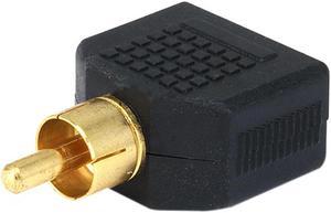 OIAGLH 2pcs Gold plated 6.35mm (1/4 Inch) Mono Plug to RCA Jack