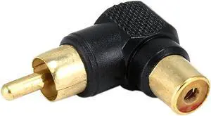 Monoprice RCA Plug To RCA Jack Adaptor - Gold Plated (Right Angle)