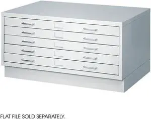 Safco 4970LG Facil Flat File Closed Base-Small 40 1/4"w x 24"d x 4 3/4"h Light Gray