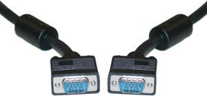 HD15 (SVGA) Male / HD15 (SVGA) Male, Coaxial, with Ferrite Bead, Black, 35 ft
