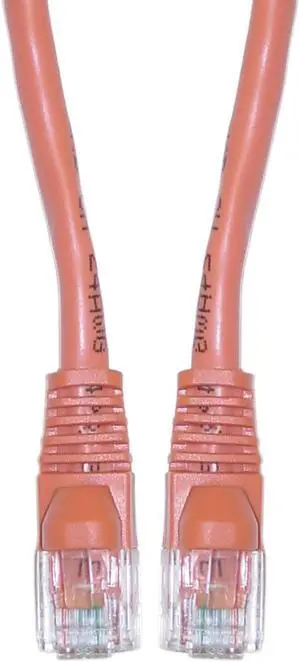 CAT6A, UTP, with Molded Boot, 500MHz, Orange, 3ft