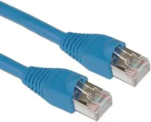 Shielded Cat5e Blue Ethernet Cable, Snagless/Molded Boot, 50 foot