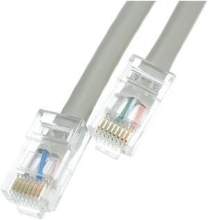 Plenum Cat5e Gray Ethernet Patch Cable, CMP, 24 AWG, Bootless, 100 foot