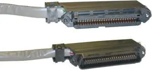 Cat 3 Telco Trunk Cable, Centronics 50 Male to Centronics 50 Female, 25 Twisted Pairs, 90 degree orientation, 10 foot
