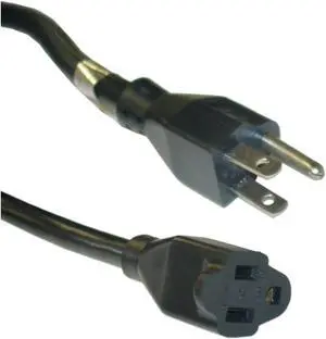 Power Extension Cord, SJT 14 AWG * 3C / 15 Amp, UL / CSA, 6 ft