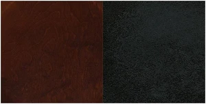 HERCULES Series Black Window Back Metal Restaurant Chair - Walnut Wood Seat HERCULES Series Black Window Back Metal Restaurant Chair - Walnut Wood Seat