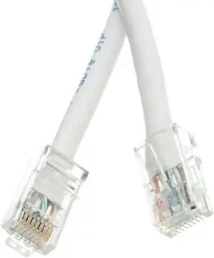Cat6 Ethernet Patch Cable, Bootless, 100 foot - White