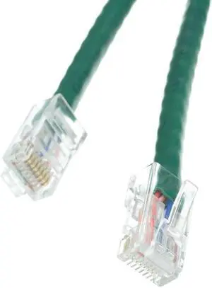 Cat6 Ethernet Patch Cable Bootless 50 foot - Green