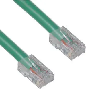 Cat6 Ethernet Patch Cable Bootless 100 foot - Green