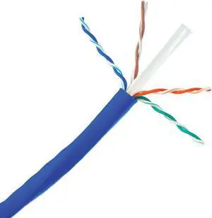 Bulk Cat6 Ethernet Cable, Solid, UTP (Unshielded Twisted Pair), Pullbox, 500 foot - Blue