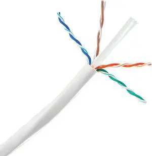 Cat6 Bulk Ethernet Cable Solid UTP (Unshielded Twisted Pair) Pullbox 500 foot - White
