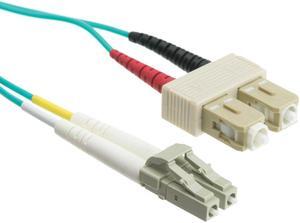 10 Gigabit Aqua Fiber Optic Cable, LC / SC, Multimode, Duplex, 50/125, 9 meter (29.5 foot)