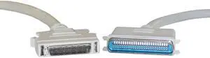 SCSI II cable, HPDB50 (Half Pitch DB50) Male to Centronics 50 (CN50) Male, 25 Twisted Pairs, 6 foot