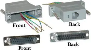 Cable Wholesale DB25 Male / RJ12 Modular Adapter, Color Gray