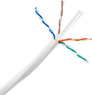 Cable Wholesale 13X6-091NH Bulk Cat6a White Ethernet Cable with 10 Gig Solid, UTP, 500Mhz, 23 AWG, Spool, 1000 ft.